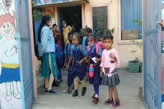 Children enthusiasm after school opens in Raipur