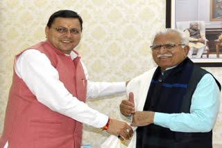 Dhami met cm Manohar lal khattar