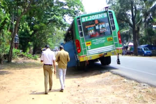 സ്വകാര്യ ബസ് മത്സരയോട്ടം  കൊല്ലം മോട്ടോര്‍ വാഹന വകുപ്പ് പരിശോധന  kollam action against private buses  kollam private bus inspection