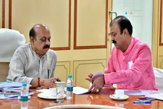 Minister Narayana Gowda met CM Bommai