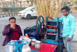 Sugarcane juice started selling everywhere in Delhi