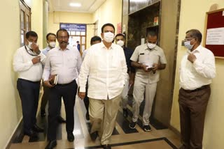 Minister CC Patil visited government offices today