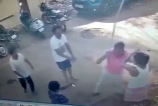 Hubli Head Constable, Neighbors Fighting Captured on CCTV