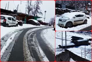 Heavy snowfall continues in Kinnaur