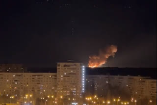 Explosions heard near Kiev's main airport after Putin announces military operation in Ukraine