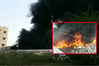 Huge fire accident in godown