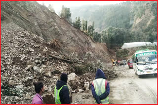 Landslide in Mansar of Solan