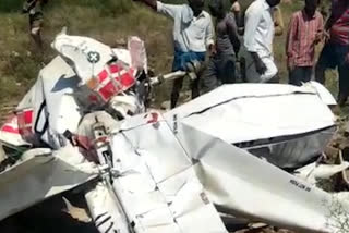chopper crash in nalgonda district