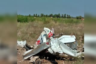 Trainee Aeroplane Crashed, Two died on the spot.. Nalgonda district