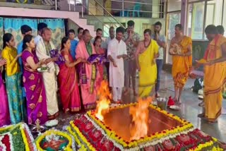 Minister Eshwarappa made special pooja in Chikkamagaluru