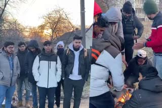 Students stranded in Ukraine munnar  ukraine russia conflict  war students ukraine  പോളണ്ട് അതിർത്തി വിദ്യാർഥികൾ കുടുങ്ങിക്കിടക്കുന്നു  യുക്രൈനിൽ കുടുങ്ങി വിദ്യാർഥിനികൾ