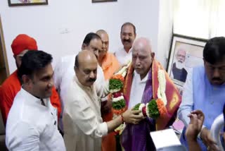 BS Yadiyurappa bithday celebration in Kaveri Residence