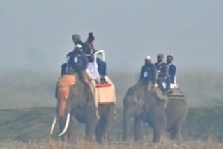 president-kovind-takes-elephant-safari-in-kaziranga-national-park