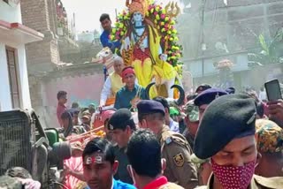 Union Minister Nityanand Rai drove Lord Shiva bullock cart in Hajipur