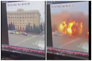 Russian Missile Blows Up Government Building