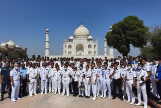 Foreign Navy visited taj mahal