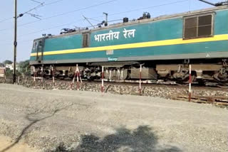 engine of goods train moved leaving coaches