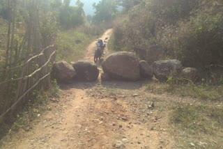 road blocked by defeat candidate in gajapati