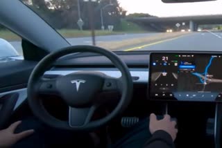 tesla self driving car