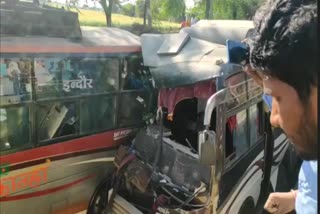 bus collided in ujjain