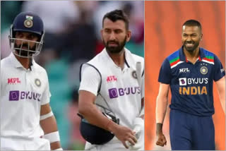 ajinkya rahane, pujara and hardhik pandya