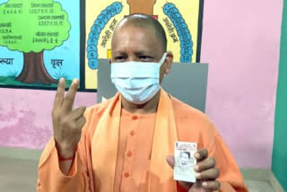 CM Yogi  casts his vote in Gorakhpur, says win 80 per cent seats