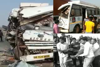 road-accident-in-dhanbad-many-injured-in-collision-between-passenger-bus-and-container