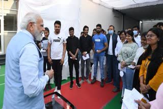 Modi interacted with students