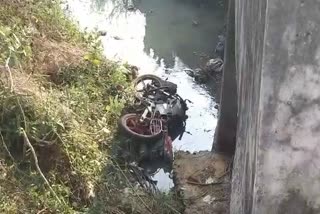 the bike fell off the bridge in dhenkanal