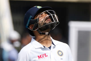 Virat Kohli departs for 45 in his 100th Test