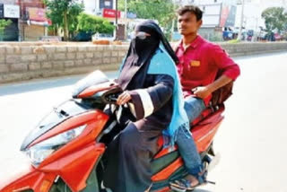 woman on scooter in nizamabad
