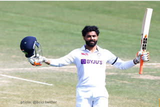 Jadeja smashes 175 not out as India declare at 574 for 8