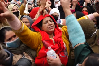 Aganwadi Workers Protest Srinagar