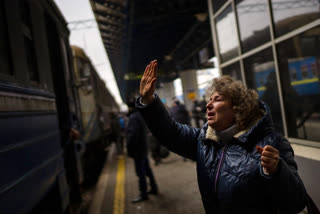 Train to Lviv Goodbyes from Kyiv train station