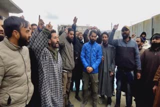 Daily Workers Protest in Ganderbal
