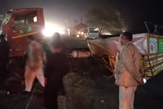 CNG gas tanker overturned in Behror