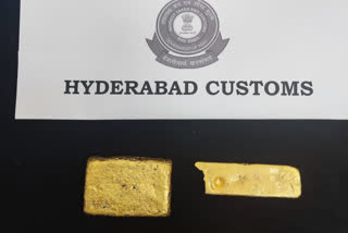 144 grams of gold seized from a passenger at Shamshabad airport