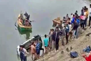 car fell into Gobind Sagar lake