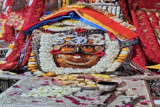 Ujjain Mahakaleshwar temple Baba Mahakal makeup on 7 March 2022