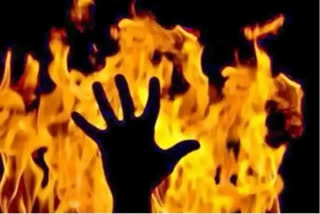 unidentified woman burnt  in kavali nellore district