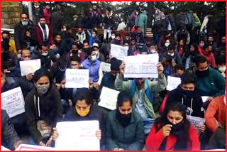 JOA IT Candidates protest in shimla