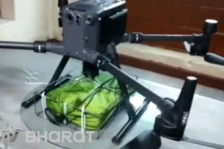 Ferozepur sector BSF soldiers shoot down drone carrying contrabands from Pakistan