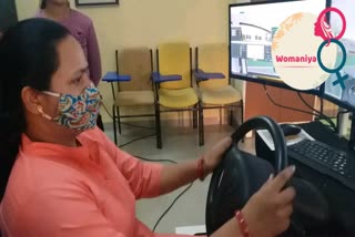 women driving vehicle in Indore