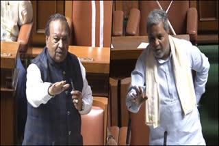 EShwarppa and Siddaramaiah discussion continue, Sangolli Rayanna project issue,  Karnataka session 2022, budget session 2022, ಸಿದ್ದರಾಮಯ್ಯ ಮತ್ತು ಈಶ್ವರಪ್ಪ ಮಧ್ಯೆ ಚರ್ಚೆ, ಸಂಗೊಳ್ಳಿ ರಾಯಣ್ಣ ಯೋಜನೆ, ಕಾಂಗ್ರೆಸ್​ ನಾಯಕ ಸಿದ್ದರಾಮಯ್ಯ ಸುದ್ದಿ, ಕರ್ನಾಟಕ ಅಧಿವೇಶನ 2022, ಬಜೆಟ್​ ಕಲಾಪ 2022,