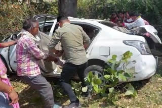 Four people were killed and two others got injured after a speeding car rammed with a tree under, Mehrauni police station area of lalitpur district