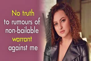 Sonakshi Sinha reacts to rumours of non-bailable warrant