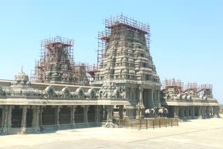 kalashalu fitting works started in yadadri temple