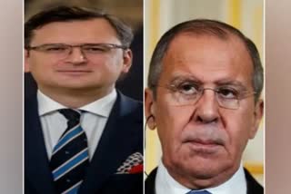 روسی وزیر خارجہ سرگئی لاوروف اور یوکرینی وزیر خارجہ دیمیترو کولبیا