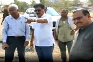 Sagwara Municipality President inspects Patchwork