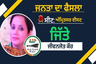 jeevanjot kaur aap win from Amritsar East defeat Sidhu and Majithia